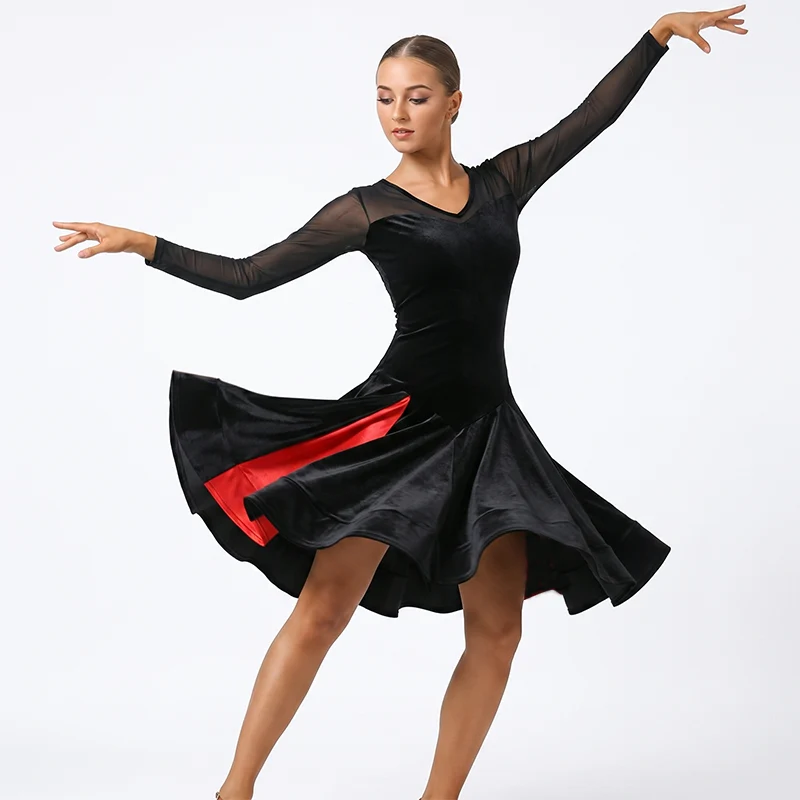 Customisable- Women's Performance Costume Professional Latin Dance Dress