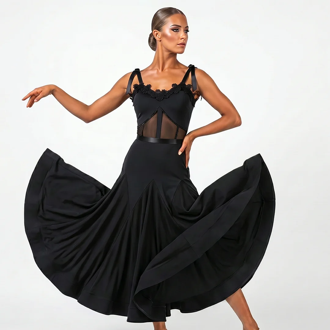 Customisable-Women's Sleeveless Modern Dance Performance Dress Ballroom Dance Dress