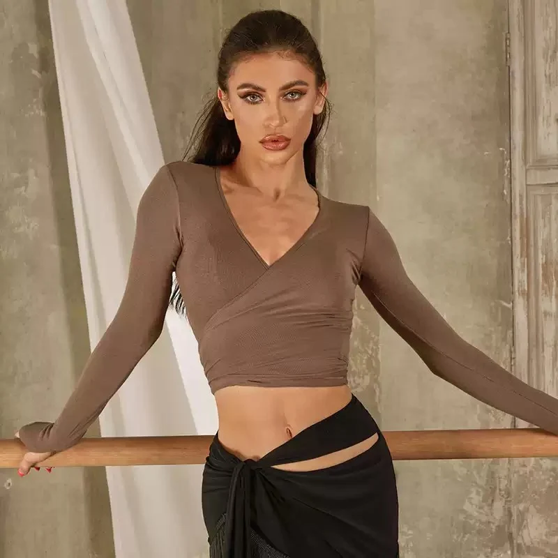 Z Women's Latin Dance Tops DanceWear Training Performance Dance Tops