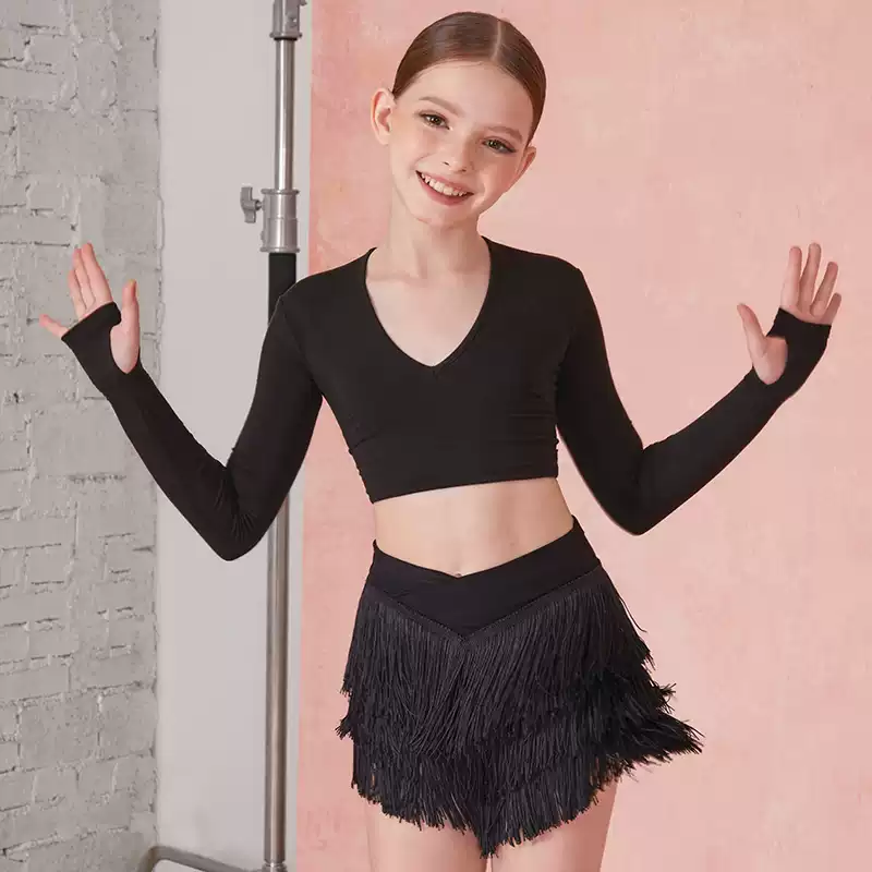 Z Girls Long-sleeved Dance Practice Tops Dancewear