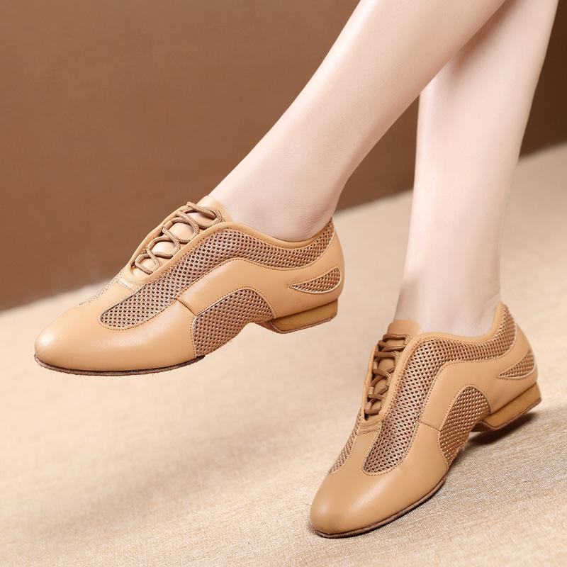 Women's Suede Solel Heels Pumps With Lace-up Dance Shoes Teaching & Practice Shoes