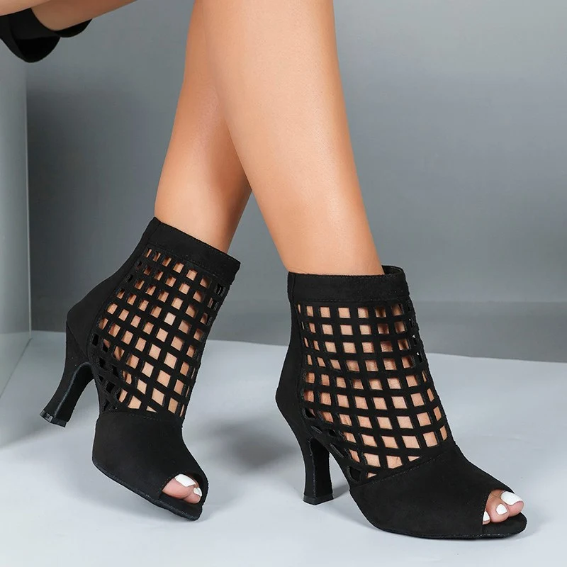 DS Women's Leatherette Customized Heel Heels Dance Boots Jazz Dancing Shoes