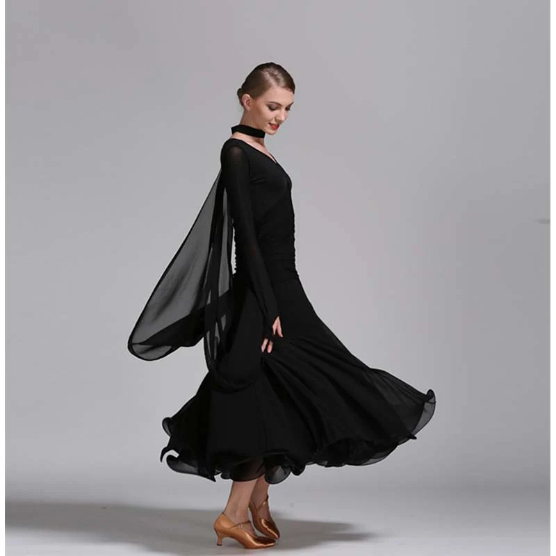 Women's Modern Dance Dress Ballroom Dancing Costume Training Performance Dress