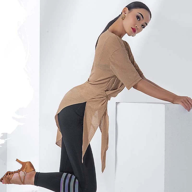 WJJ Women's Loose Dance Tops Professional Training Clothes