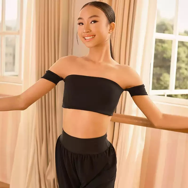 Z Girls Black Latin Dance Top Performance Dance Top Dance Wear