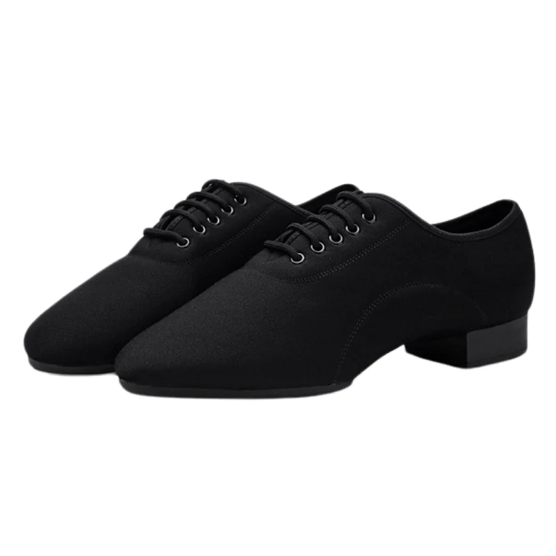 Men's 2.5cm/5cm Black Oxford Cloth Ballroom Dance Shoes
