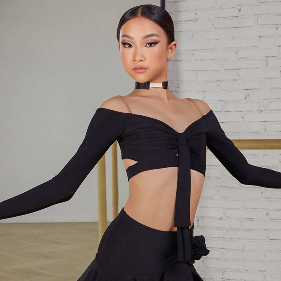 Z Girls Long-sleeved Dance Practice Tops Dancewear
