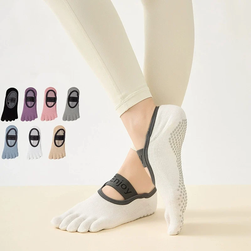 Full-Toe Yoga Pilates Grip Five-Toe Socks