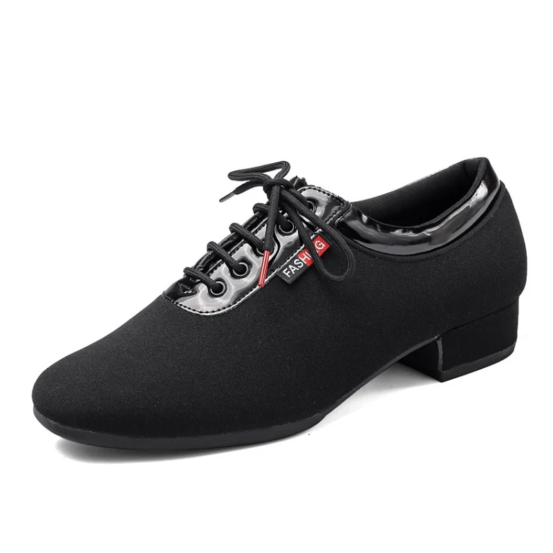 Men's Black 2.5cm Heels Ballroom Dance Shoes