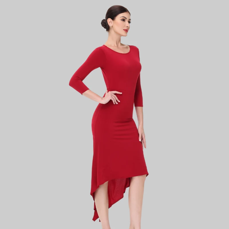 Customisable-Women's Red  Dance Dress for Milonga & Parties Tango Dress