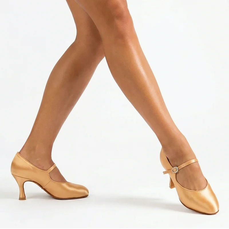 Women's Satin Customized Heel Modern Dance Shoes Ballroom Dance Shoes