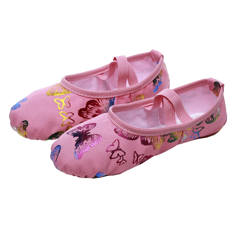 Girl's Stamping butterfly print Ballet Slipper