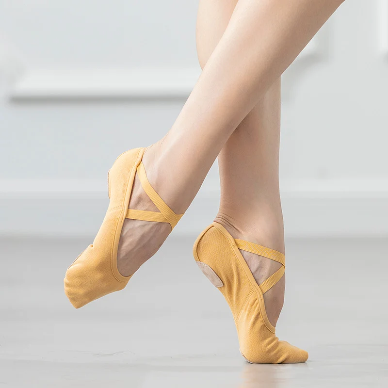 WY Women's Canvas Split-Sole Ballet Shoes