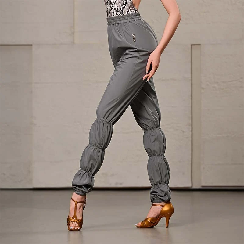UDANCE Women's Grey Latin Dance Pants Dance Wear Training Performance Pants