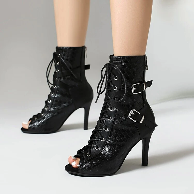 Women's Rubber Sole  Customized Dance Heels Boots Jazz Salsa Dancing Shoes