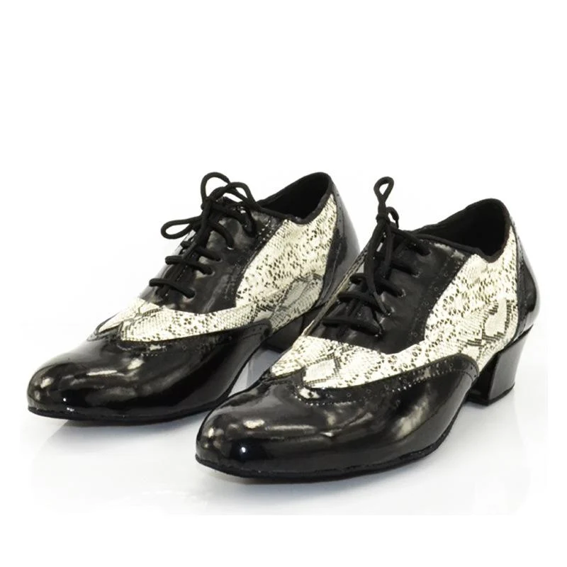 Men's Leatherette 2cm Heels Ballroom Dance Shoes Latin Shoes