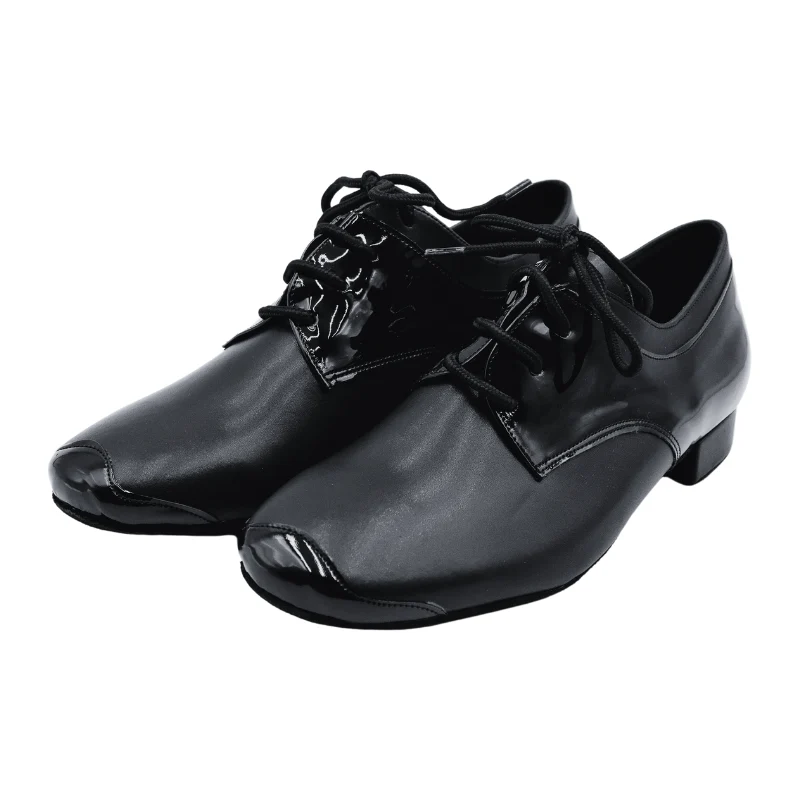 Men's 3cm Black Leatherette Heels Ballroom Dance Shoes