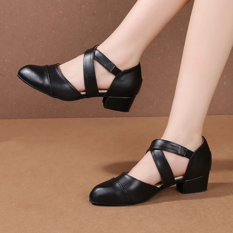 Women's Suede 3.5cm Heels Ballroom Dance Shoes Swing Dance Shoes