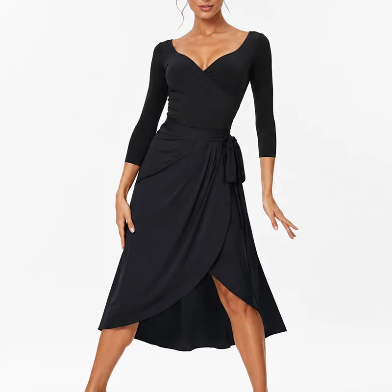 DS Women's Dance Skirt Latin Dance Wear Training Performance Skirt