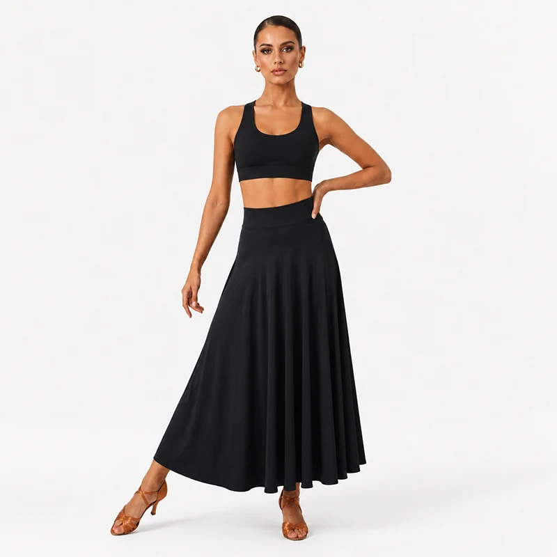 DS Women's Dance Skirt Latin Dance Wear Training Performance Skirt