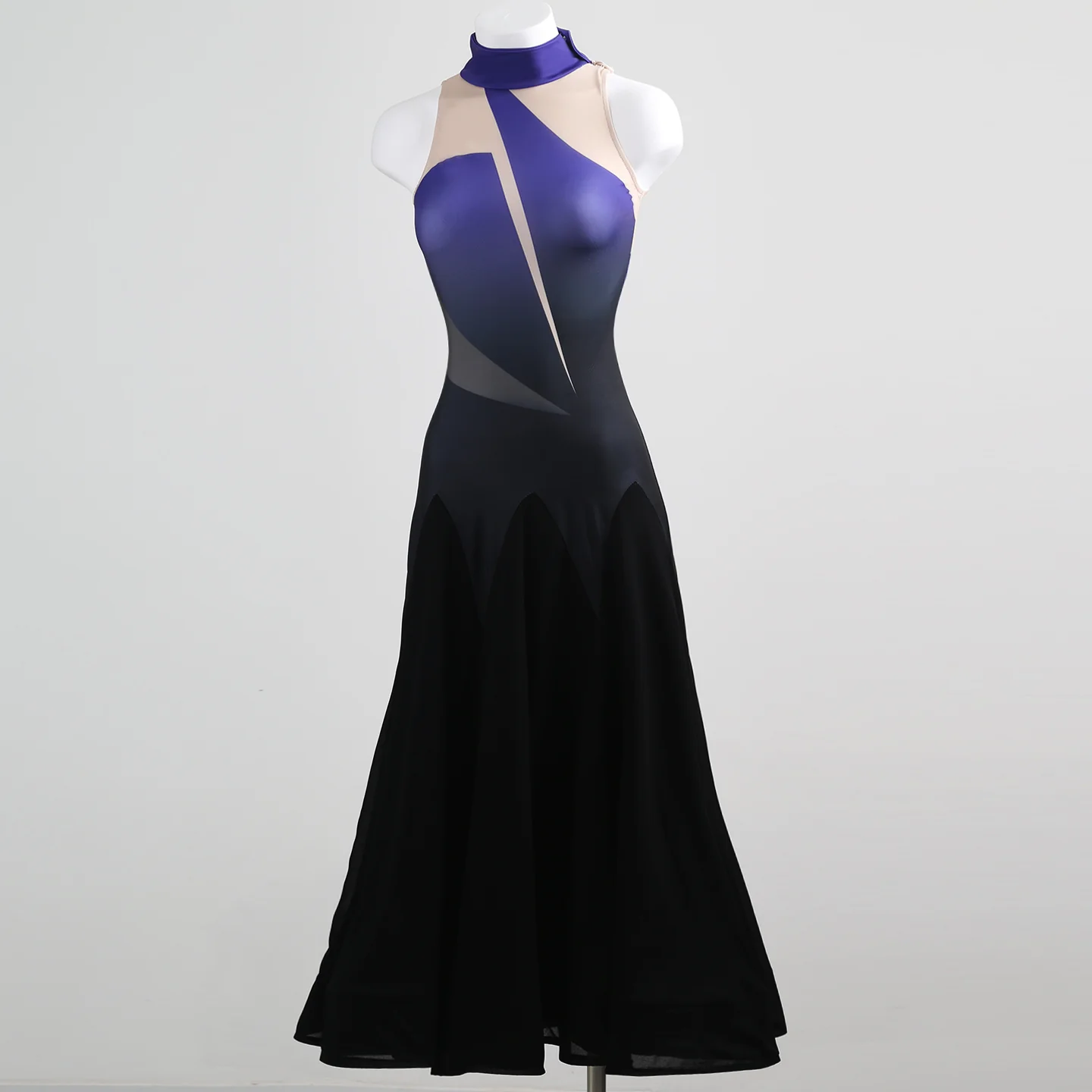 YZY Customisable-Women's Black-Purple Sleeveless Modern Dance Dress Ballroom Dance Costume Training Performance