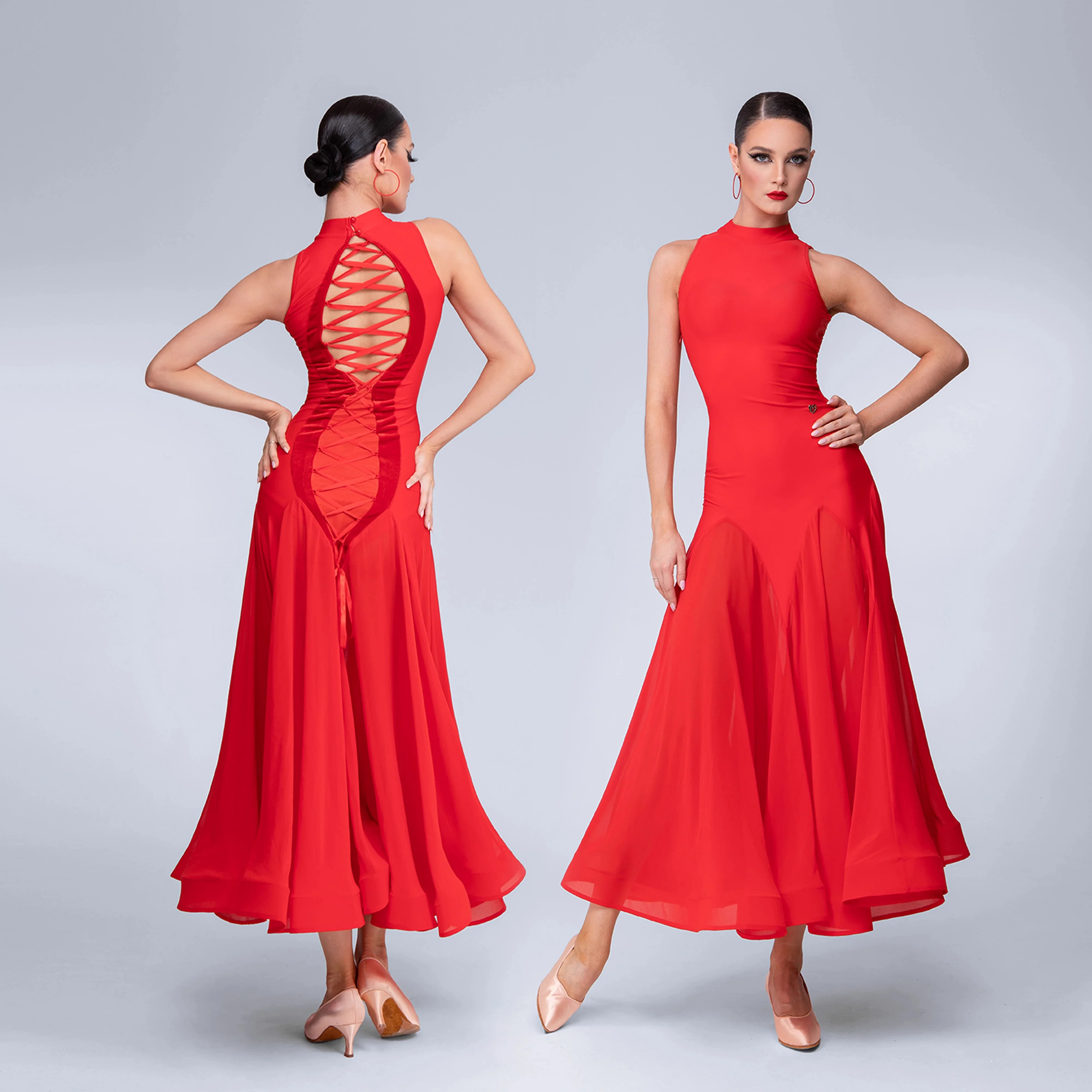 TID Customisable Women's Ballroom Waltz Modern Dance Dresses Performance Competition Dancewear