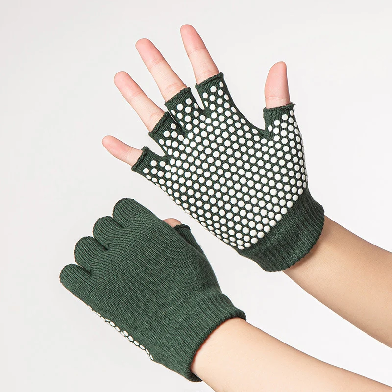 Fingerless Grip Yoga Pilates Gloves