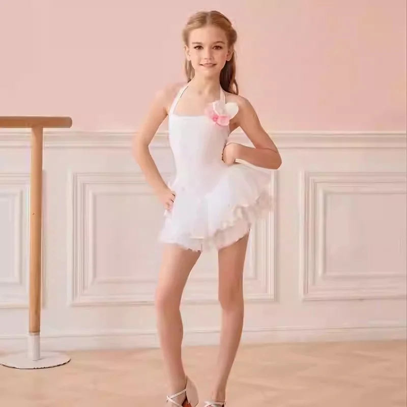 Z Girls Latin Dance Dress Training Performance Dance Wear(Without Flower)