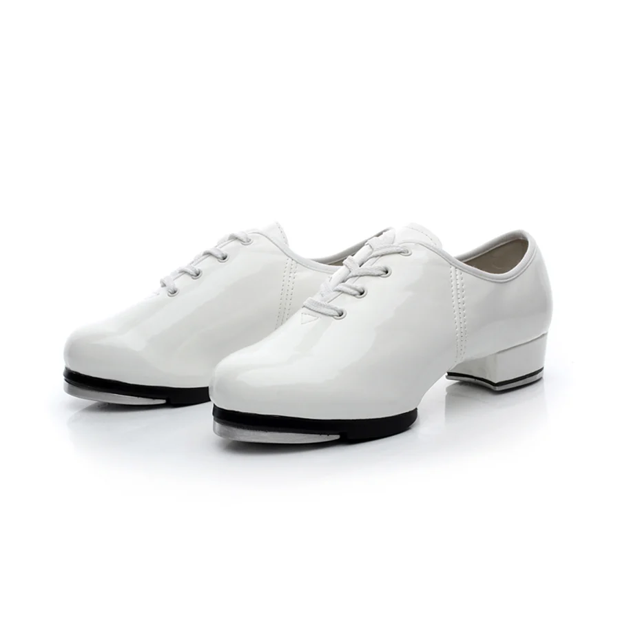 Unisex Leatherette 3cm Heel Tap Shoes With Lace-up Dance Shoes