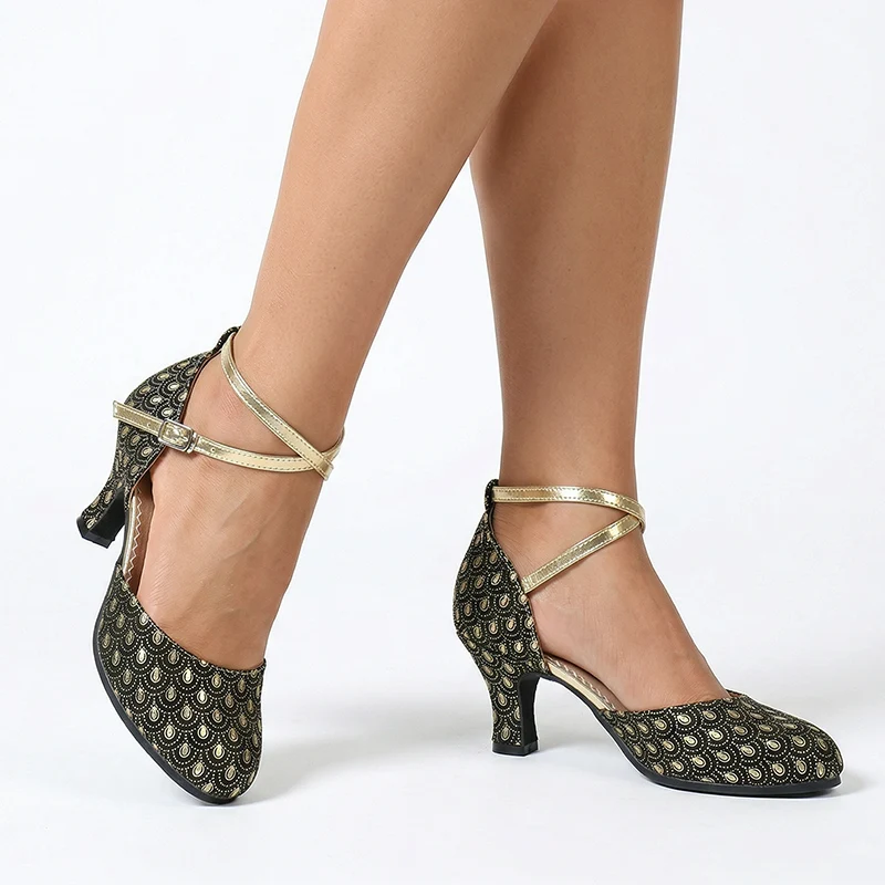 Women's Satin Customized Heel Ballroom Dance Shoes