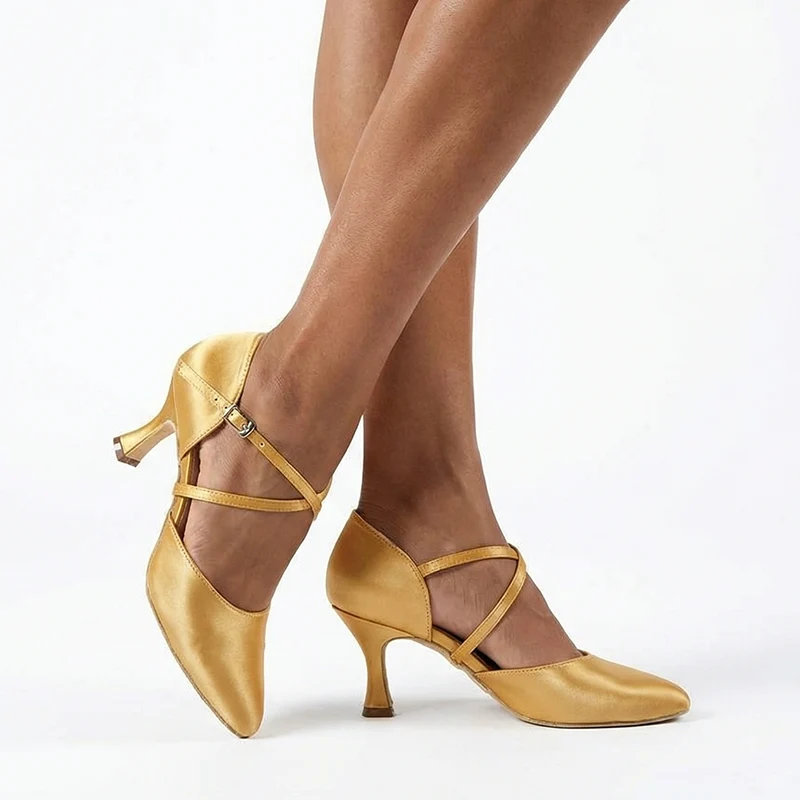Women's Satin 4.5/7.5cm Heels Ballroom Dance Shoes Modern Dance Shoes