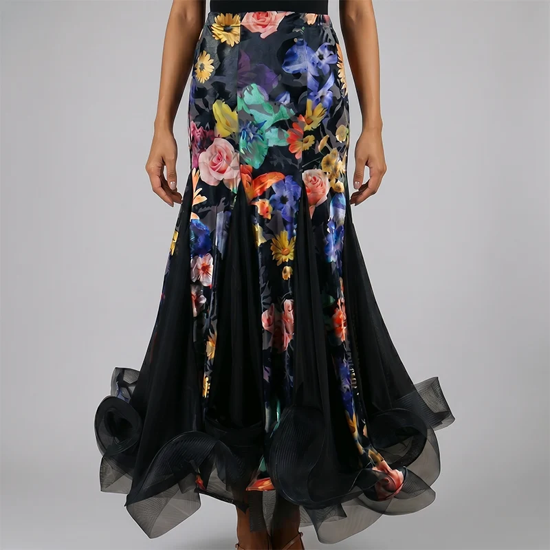 Customisable- Women's Modern Dance Ballroom Dance Skirt Training Performance Dress